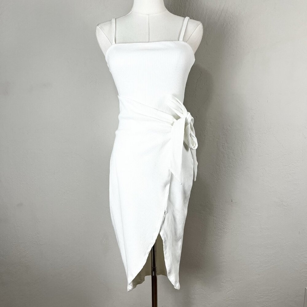 Lovers‎ and Friends Arlo Midi Slit Sarong Wrap Dress Sleeveless White Size XS
